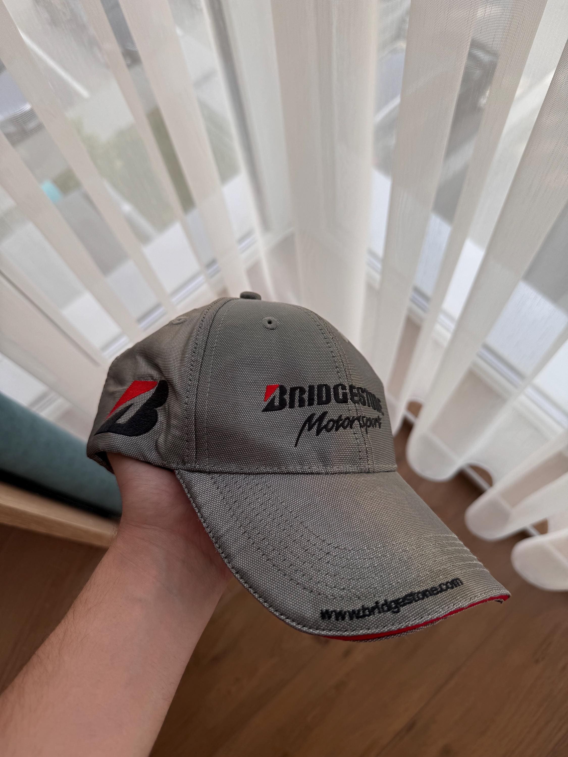 Casquette BRIDGESTONE vintage grand logo chapeau d'été rouge