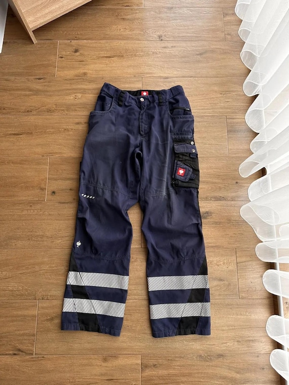 Workwear Logo Pantaloni Lavoro Engelbert Strauss Blu Scuro
