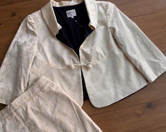 ARMANI COLLEZIONI 42 シルバー サテン スリップドレス シルクスリップドレス（カップ付き）シルバーグレー | daisyking