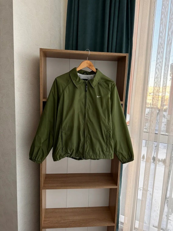 Vintage Nike Streetwear Big Logo Green Jacket - Etsy