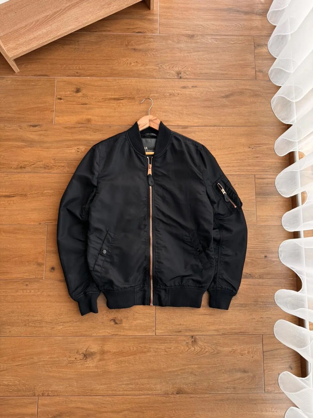 70s〜80s ALPHA MA-1 flight jacket black Alpha Industries Ma 1 for