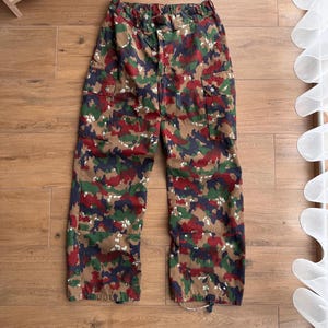 Swiss Army Military M70 Alpenflage Field Pants Vintage Rare Camouflage