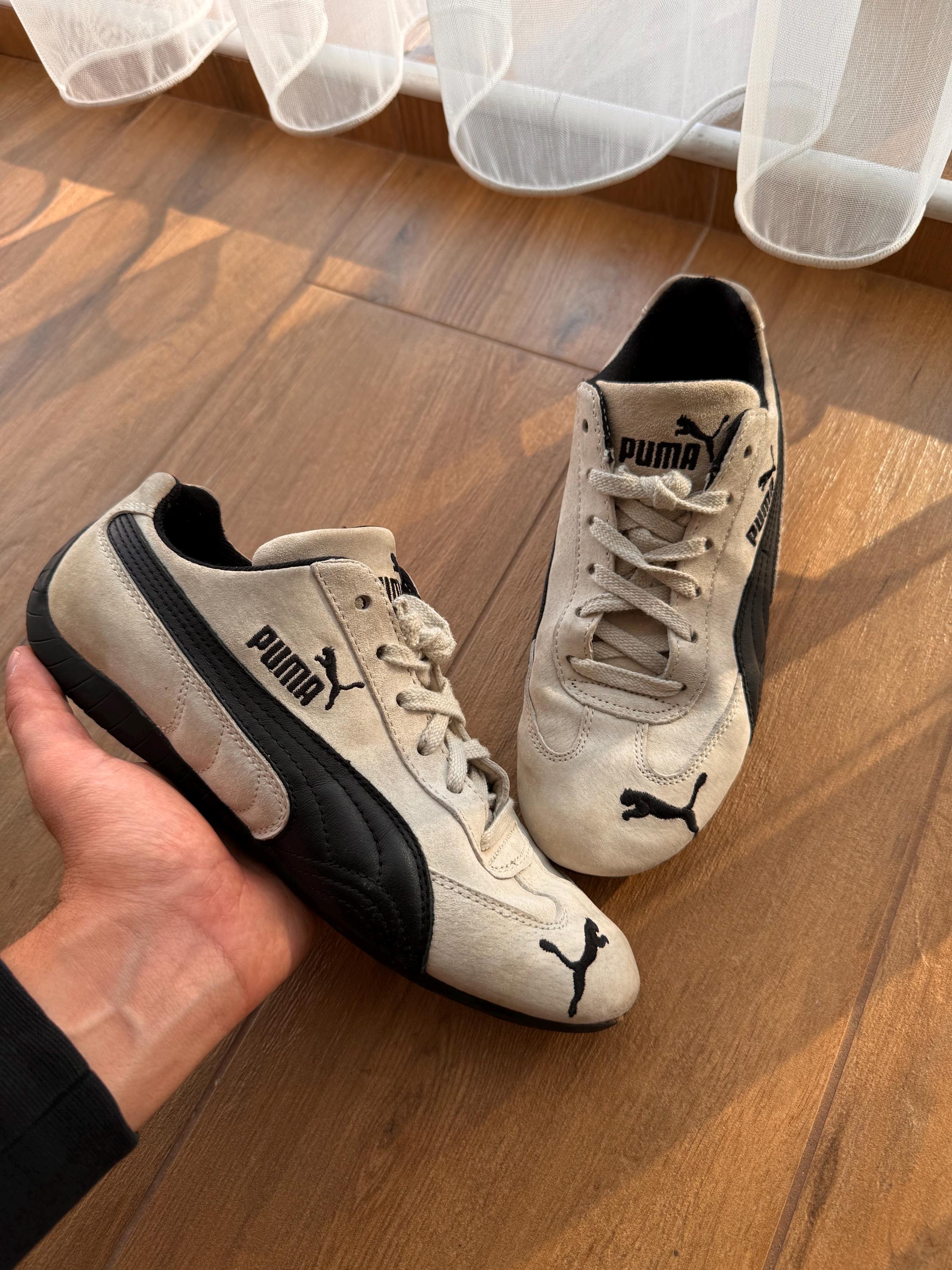Vintage Puma Speed Cat White Black 00s Sneakers