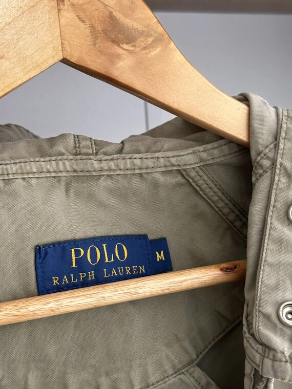 Vintage Polo Ralph Lauren RRL Khaki Distressed Li… - image 9
