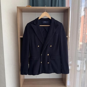 Vintage Polo Ralph Lauren Double Breasted W' Navy Blazer
