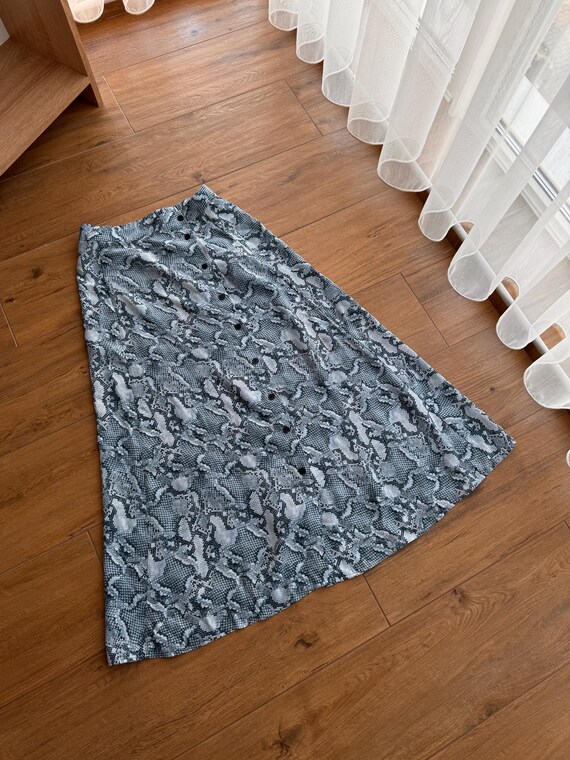 Vintage Zadig-Voltaire June Midi Python Print Sil… - image 9