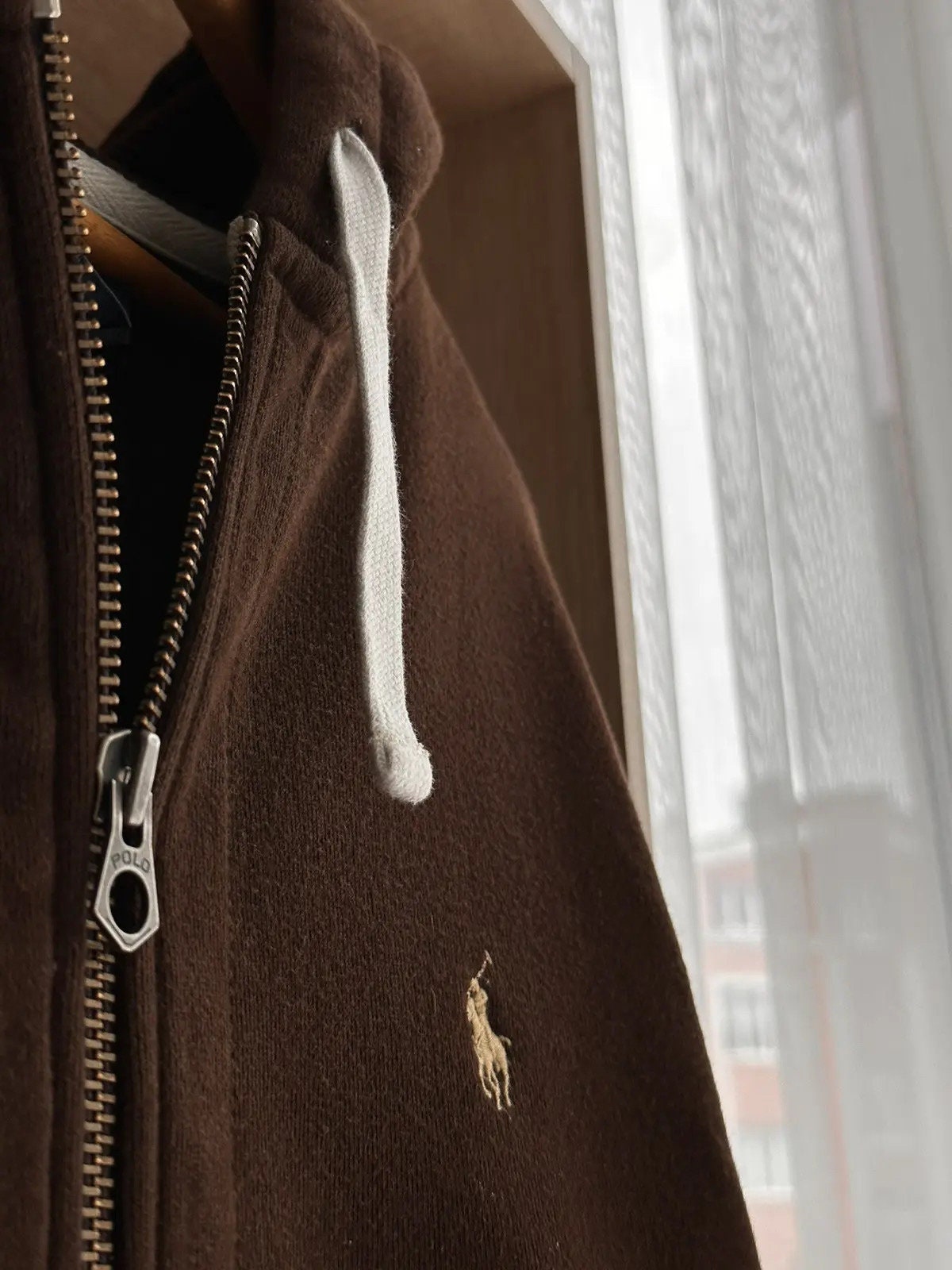 Vintage Polo Ralph Lauren Brown Zip Hoodie Y2K - Etsy