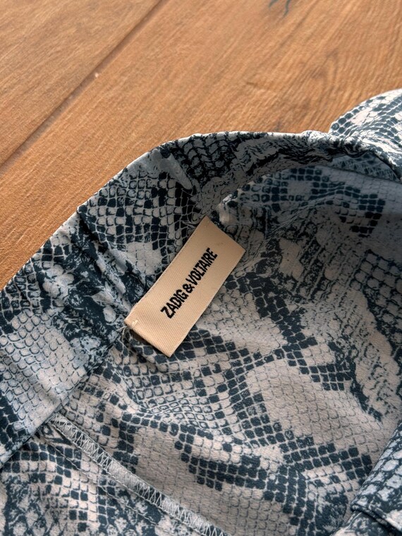 Vintage Zadig-Voltaire June Midi Python Print Sil… - image 2