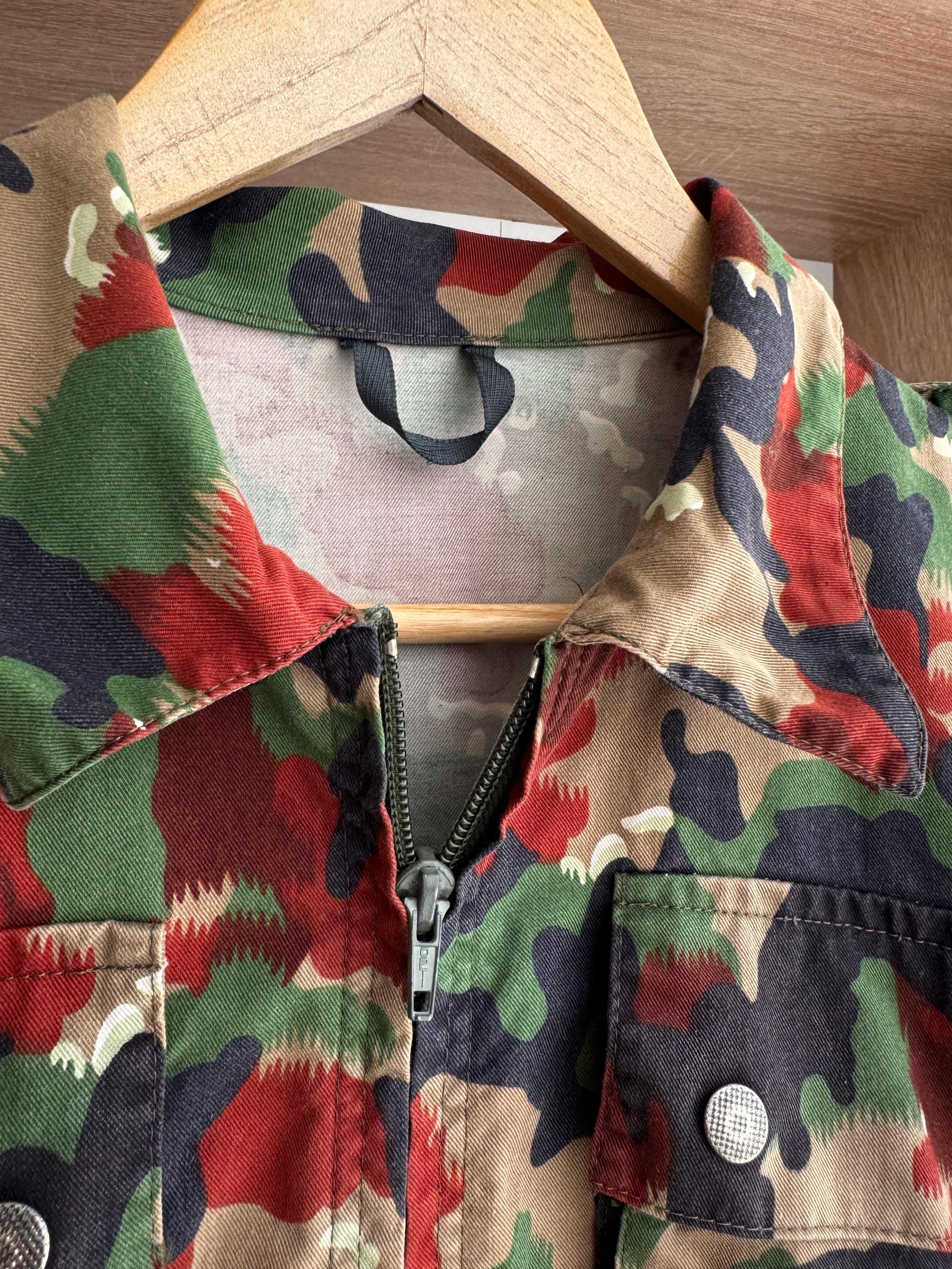 Vintage Rare Camouflage Swiss Army Military M70 Alpenflage Field