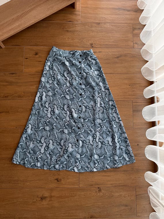 Vintage Zadig-Voltaire June Midi Python Print Sil… - image 10