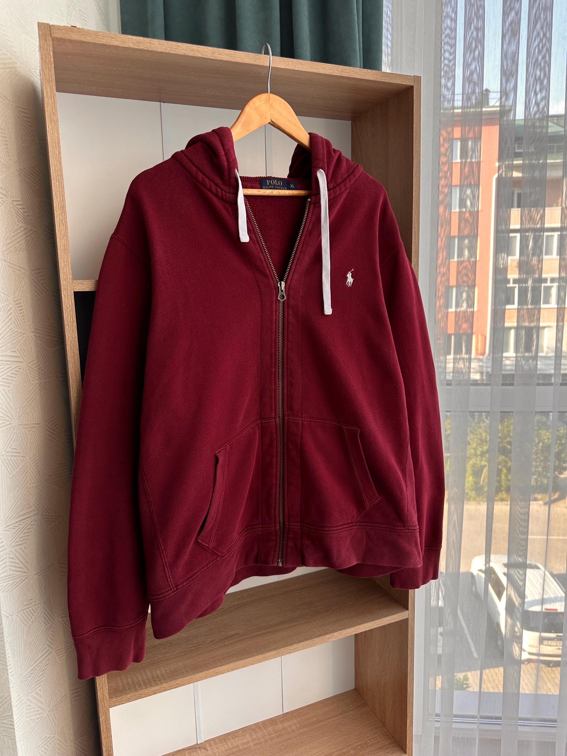Burgundy polo ralph lauren hoodie discount
