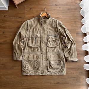 Vintage Camel Cigaretes Multipocket Transformer Beige Jacket
