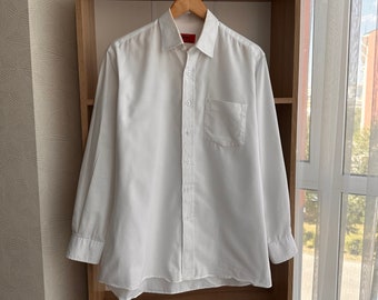 Vintage Brioni Luxury Royal White Button Up Shirt