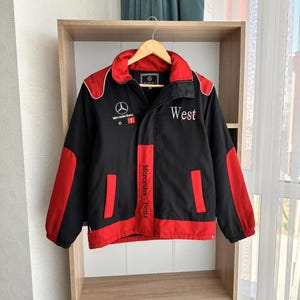 Giacca da corsa vintage Mercedes-Benz West F1 Mika Hakkinen