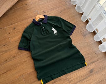 Vintage Polo Ralph Lauren Royal Green Big Logo Polo Shirt