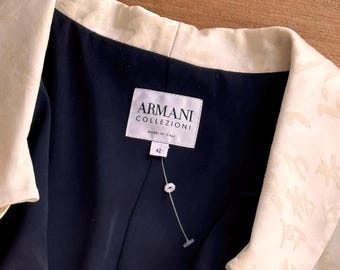 Armani Collezioni Japanese Hieroglyphics Skirt & Blazer Set
