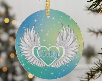 Personalized Angel Wings Acrylic Plaque - Upload Photo - Memorial Gift Idea For Christmas/Pet Lover - Wenn Die Liebe Dich Hätte Retten Können, Hättest Du Ewig Gelebt (German Version)