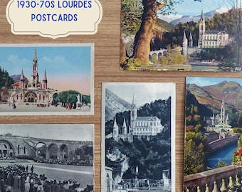Französisches Lourdes 1930-70er Vintage Postkarten