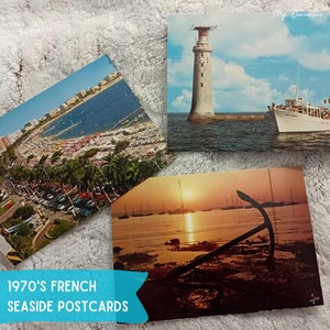 1970s vintage French seaside postcards