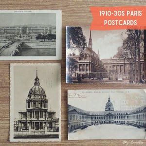Cartes postales vintage de Paris des années 1910-30