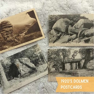 Cartes postales pour dolmens français des années 1910-20