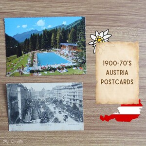 Cartes postales vintage Autriche des années 1900-70