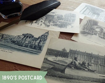 Rares cartes postales vintage Paris des années 1890 et 1900, Versailles