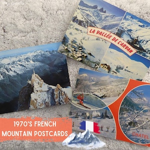 70s vintage mountainside / Chamonix postcards