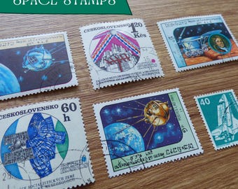 Lote de sellos espaciales antiguos - 1970-1990