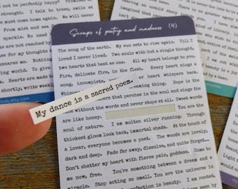 Junk journal phrases and quotes sticker sheets