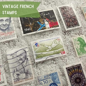 Vintage French stamp bundles - 1950&#39;s to present day
