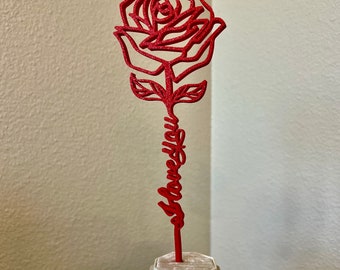 Valentine Rose with Stem I love you