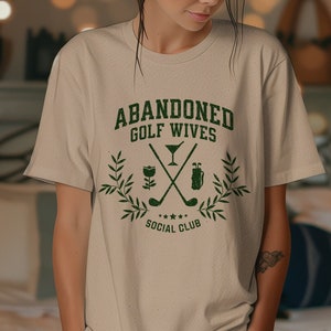Abandoned Golf Wives Social Club T-shirt, Womens Golf Shirt, Retro Vintage Golf Tee, Womens Golf Clothing, Golf Widow, Ladies Golf Outfit