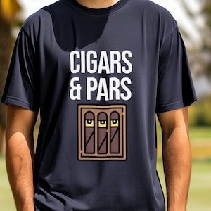 Cigars & Pars Golf Shirt, Funny Golf Gift, Unisex Golf T-Shirt, Hilarious Golf Tee, Mens Golf Clothing, Stogies Bogies, Golf Cigar T-Shirt