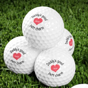 Fathers Day Golf Ball, Custom Golf Ball, Personalized Golf Ball, Golf Gift for Dad, First Fathers Day Gift, Best Dad by Par, 6 Pack Balls