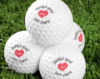 Fathers Day Golf Ball, Custom Golf Ball, Personalized Golf Ball, Golf Gift for Dad, First Fathers Day Gift, Best Dad by Par, 6 Pack Balls