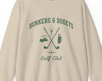 Bunkers And Bogeys Golf Club Golf Sweatshirt, Cute Golf Sweater, Golfer Crewneck, Unisex Fit Sweater, Golf Club Sweater, Funny Golf Gift