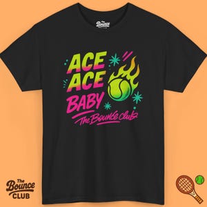 Retro Tennis T-Shirt, Unisex Heavy Cotton Tee, 90s Tennis Tee Ace Ace Baby, Vintage Sports Shirt, Tennis Lover Gift, Colorful Tennis Merch