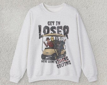 Wir gehen Golf Golf Pullover, Retro Golf Halloween Shirt, Horror Golf Sweatshirt, Golf Club Shirt, lustige Golfer Kleidung, Vierer