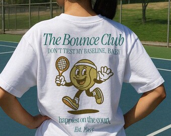 Retro tennist-shirt, vintage tennisshirt, uniseks tennist-shirt, kleding tennisfan, cadeau tennisliefhebber, oud geld tennis, tennisstreetwear