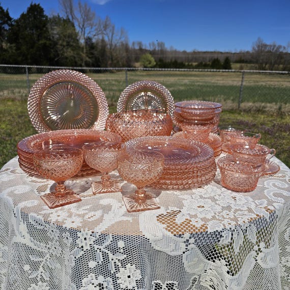 Vintage Anchor Hocking Miss America Pink Depression Glass