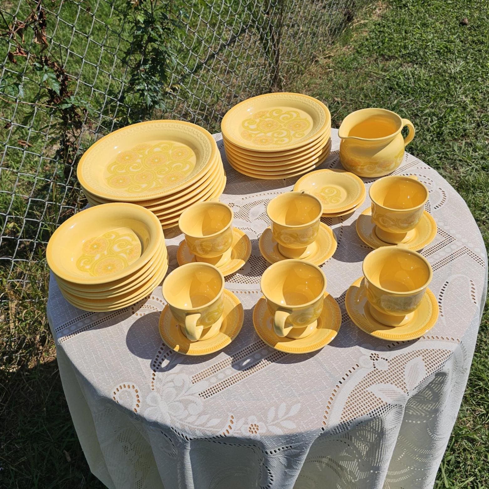 Stoneware Dinnerware Set Vintage