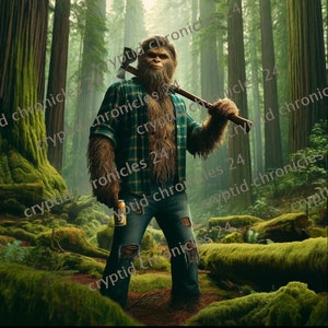 Bigfoot Sasquatch Trading Card Download Art