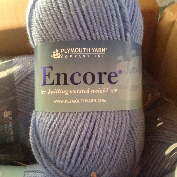 Plymouth Encore yarn - 13 skeins Blue Hydrangea -- RESERVED for Girlpower