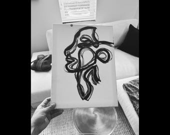 Black and White Art - Claire