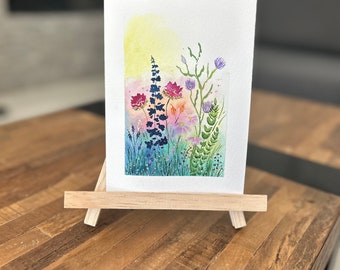 Hand painted watercolour card