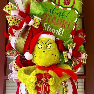 Green Monster Christmas Wreath: Whimsical Holiday Decor