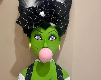Preorder                                         Halloween wreath  attachment,                     Bride of Frankie .