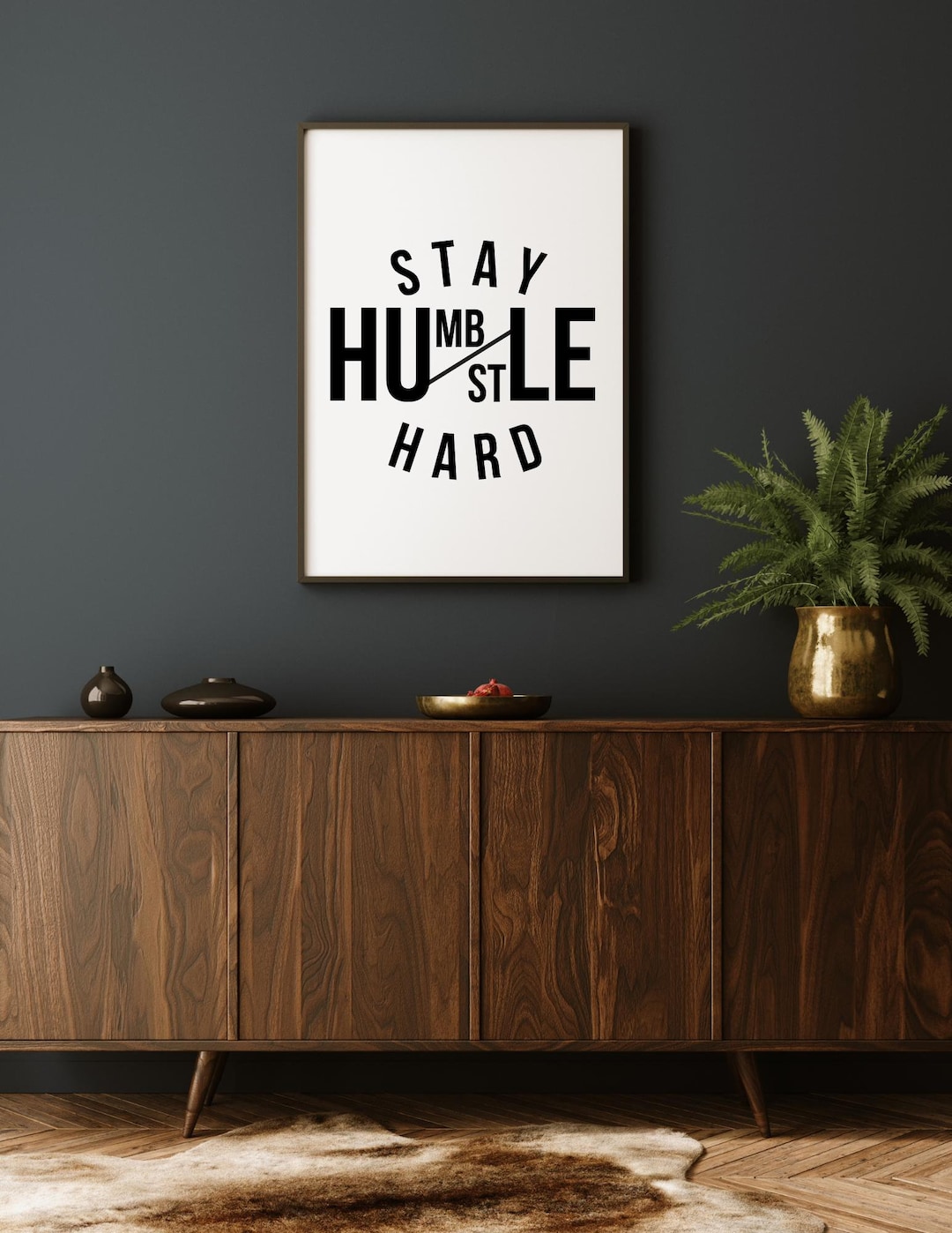 Stay Humble Hustle Hard Printable Quote Wall Art Digital Download - Etsy