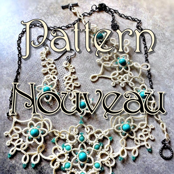 Tatting Pattern "Nouveau" Jewelry Set PDF Instant Download